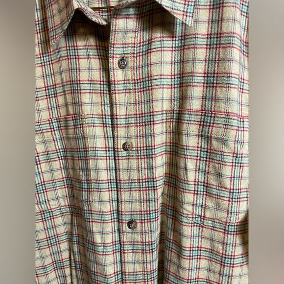 Toad&Co Men's Plaid Flannel Button Down Shirt large NWOT 100% Organic Cotton - Picture 6 of 8